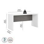 Scrivania Echo con fronte ricurvo da 60W