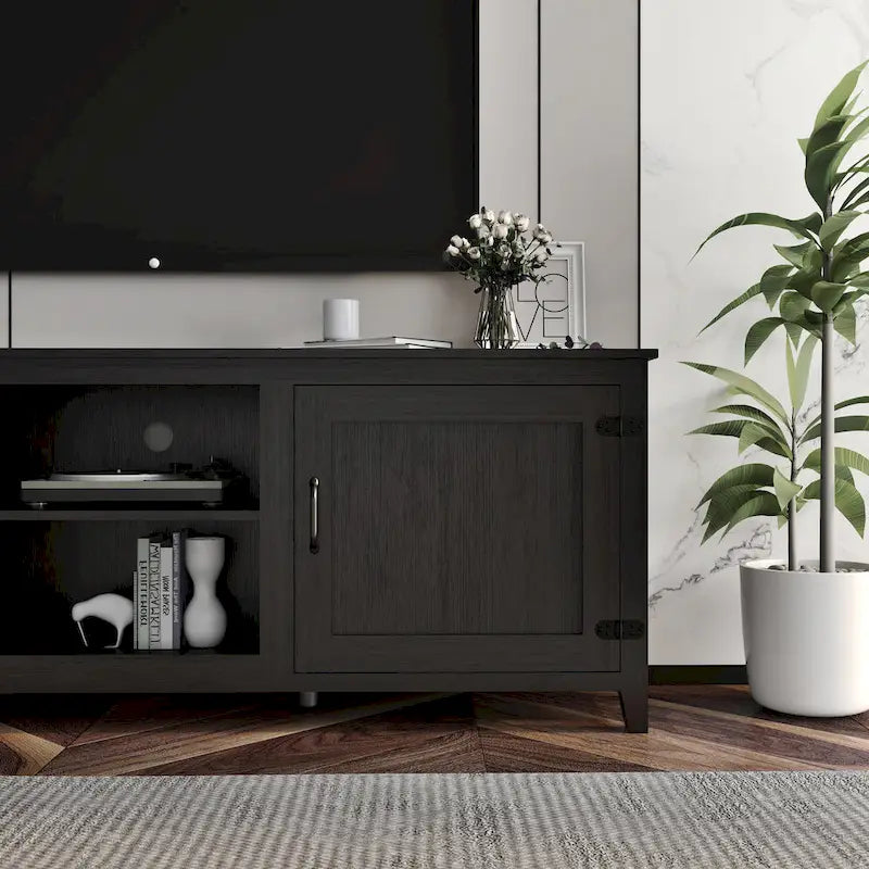 Mobile TV industriale con 2 armadietti e 4 ripiani per salotti, camere da letto e sale giochi