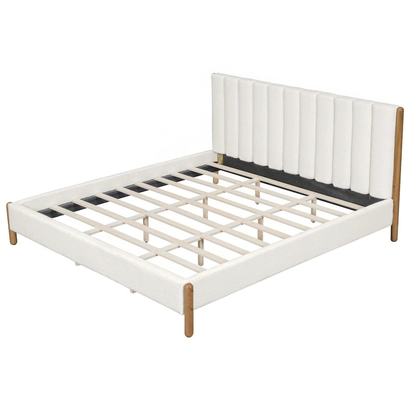 Lussuoso giroletto imbottito con robuste gambe in legno
