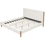 Lussuoso giroletto imbottito con robuste gambe in legno