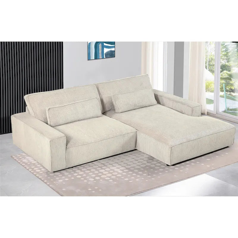 Divano sezionale oversize con chaise longue frontale da 105,52 pollici