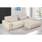 Divano sezionale oversize con chaise longue frontale da 105,52 pollici