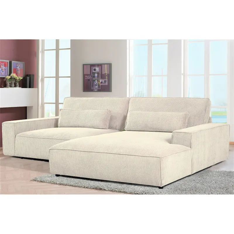 Divano sezionale oversize con chaise longue frontale da 105,52 pollici