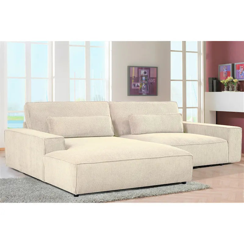 Divano sezionale oversize con chaise longue frontale da 105,52 pollici