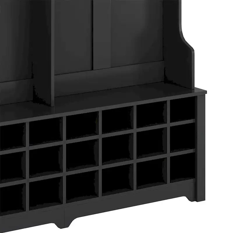 Appendiabiti multifunzione con ganci, ripiani e 24 scomparti portascarpe