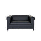 Divanetto Mid Century Modern in Similpelle con Struttura in Legno Massello Imbottito