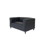 Divanetto Mid Century Modern in Similpelle con Struttura in Legno Massello Imbottito