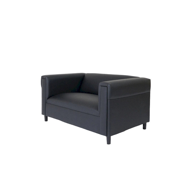 Divanetto Mid Century Modern in Similpelle con Struttura in Legno Massello Imbottito