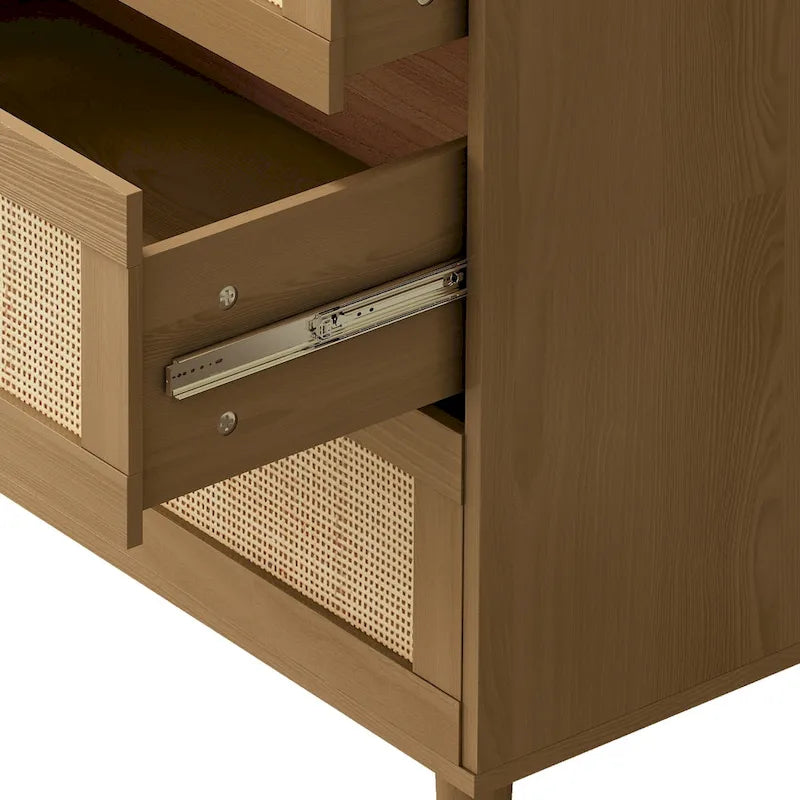 Cassettiera in rattan a 6 cassetti Cassetto in rattan