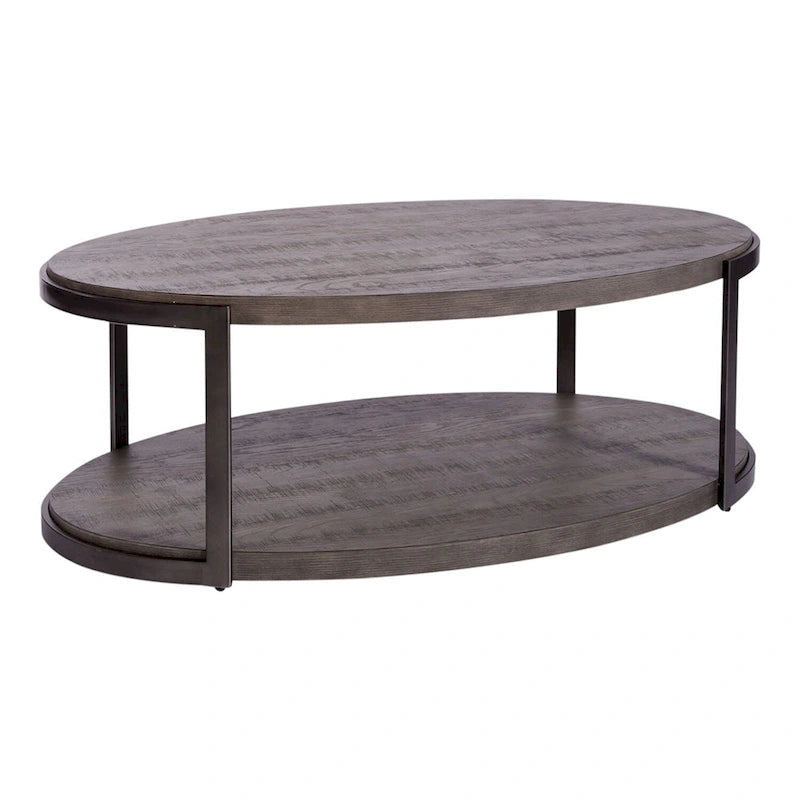 Tavolino ovale grigio Modern View Gauntlet
