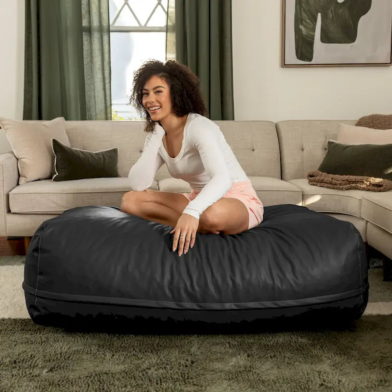 Pouf Atrium Collection Lino - Pouf e Chaise Longue Grandi - Ecopelle