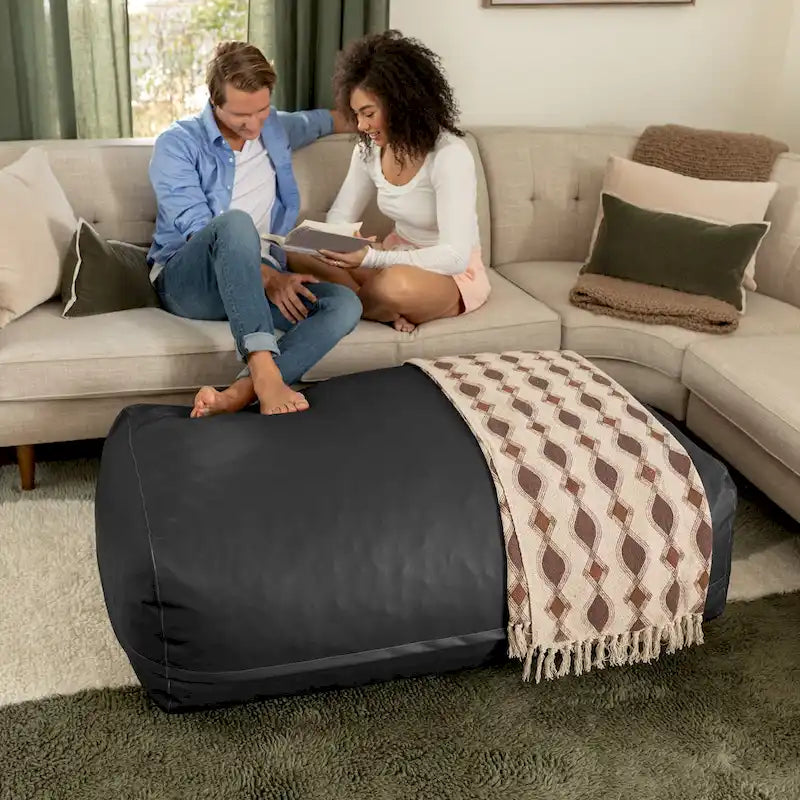 Pouf Atrium Collection Lino - Pouf e Chaise Longue Grandi - Ecopelle