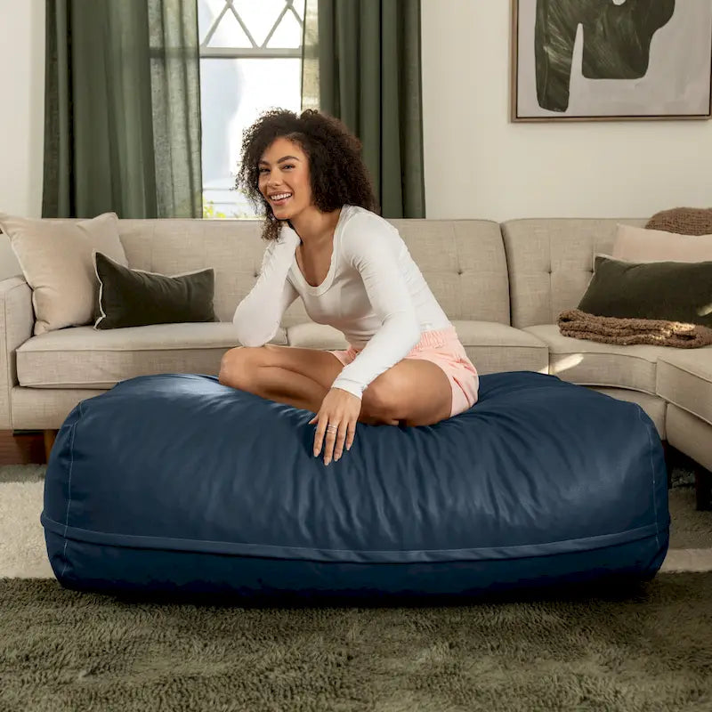 Pouf Atrium Collection Lino - Pouf e Chaise Longue Grandi - Ecopelle