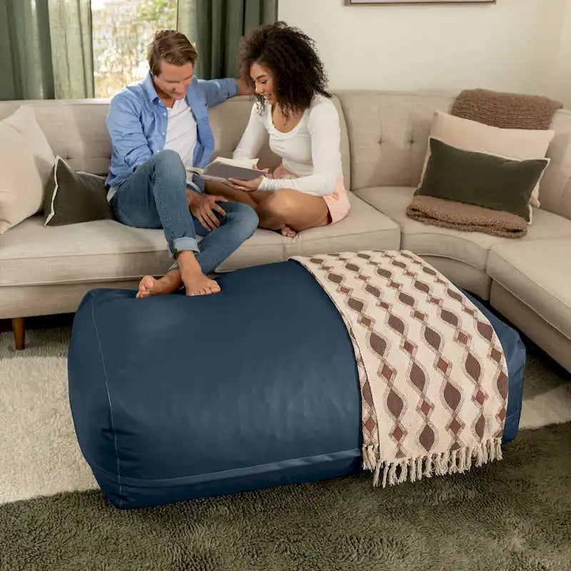 Pouf Atrium Collection Lino - Pouf e Chaise Longue Grandi - Ecopelle