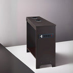 Tavolino stretto con stazione di ricarica - Comodino con contenitore, 2 prese di corrente e 2 porte USB