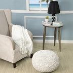 Sevita Mystic Macrame Natural Pouf Ottoman