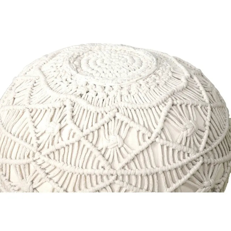 Pouf Ottomano in Macramè Naturale Sevita Mystic