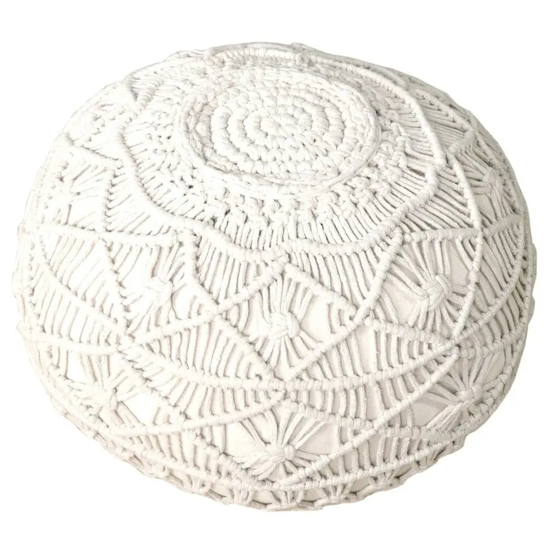 Pouf Ottomano in Macramè Naturale Sevita Mystic