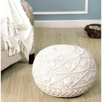 Pouf Ottomano in Macramè Naturale Sevita Mystic