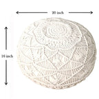 Pouf Ottomano in Macramè Naturale Sevita Mystic