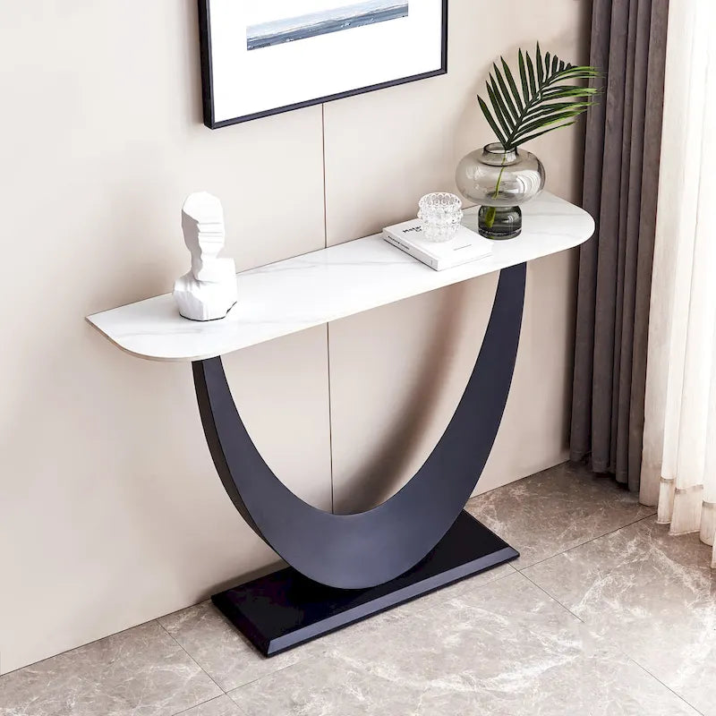 Consolle moderna, Design dalla forma squisita, Struttura in metallo con piedini regolabili per l'ingresso