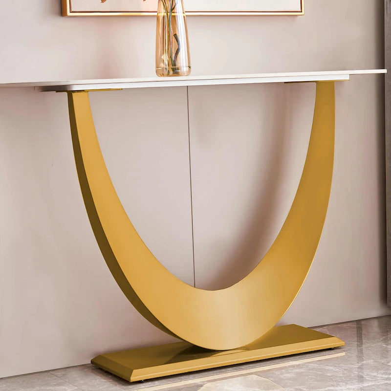 Consolle moderna, Design dalla forma squisita, Struttura in metallo con piedini regolabili per l'ingresso