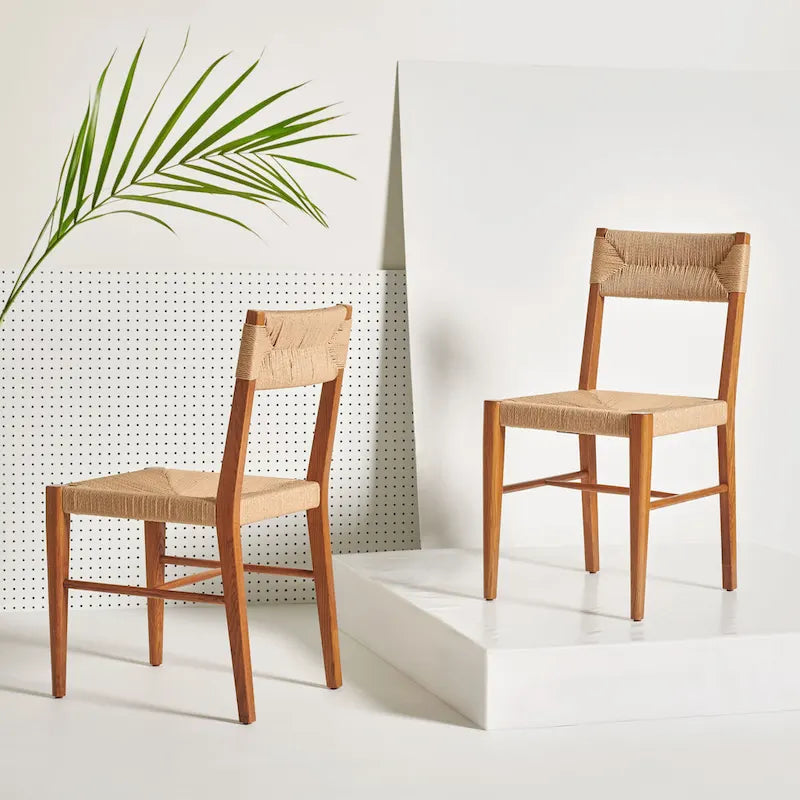 Sedia da pranzo Shazia in rattan - 16,3 L x 21,3 P x 34 A - 16Lx21Px34A