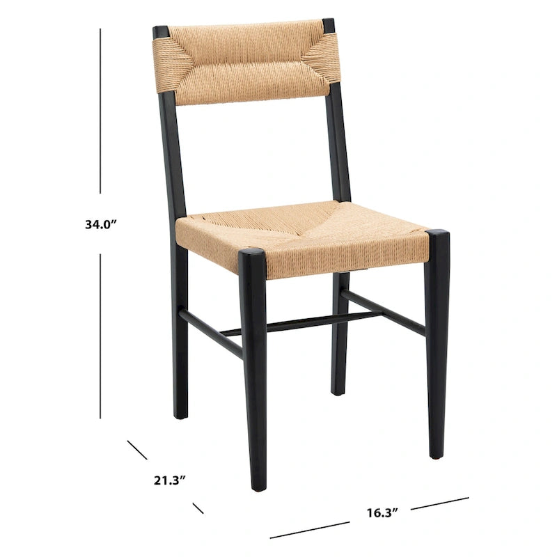 Sedia da pranzo Shazia in rattan - 16,3 L x 21,3 P x 34 A - 16Lx21Px34A