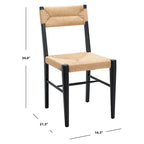 Sedia da pranzo Shazia in rattan - 16,3 L x 21,3 P x 34 A - 16Lx21Px34A