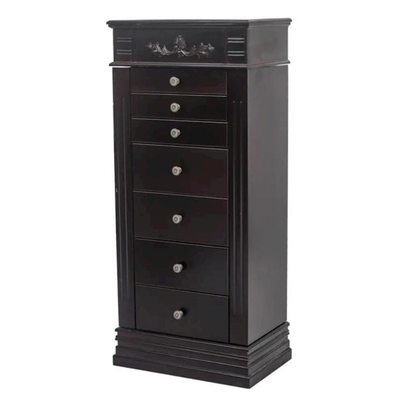 Elegante Armadio Portagioie con Specchio e Ganci per Collane - 18,5 x 12 x 42