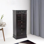 Elegante Armadio Portagioie con Specchio e Ganci per Collane - 18,5 x 12 x 42