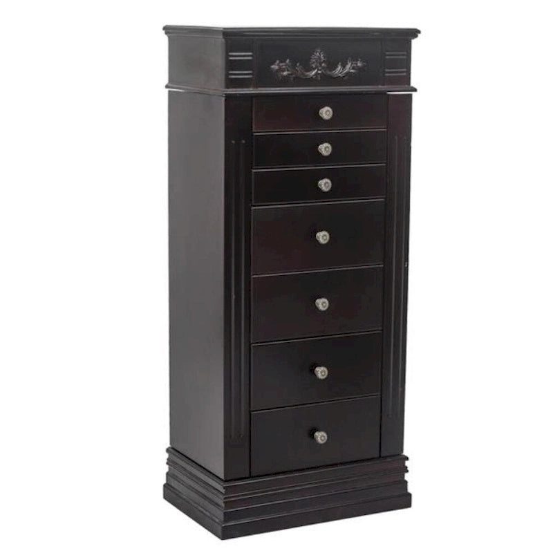 Elegante Armadio Portagioie con Specchio e Ganci per Collane - 18,5 x 12 x 42