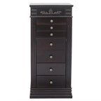 Elegante Armadio Portagioie con Specchio e Ganci per Collane - 18,5 x 12 x 42