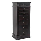 Elegante Armadio Portagioie con Specchio e Ganci per Collane - 18,5 x 12 x 42