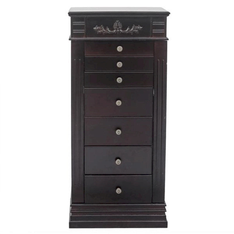 Elegante Armadio Portagioie con Specchio e Ganci per Collane - 18,5 x 12 x 42