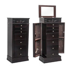 Elegante Armadio Portagioie con Specchio e Ganci per Collane - 18,5 x 12 x 42