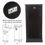 Elegante Armadio Portagioie con Specchio e Ganci per Collane - 18,5 x 12 x 42