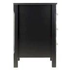 Comodino Nero in Legno con 3 Spaziosi Cassetti - 15.75L x 15.75P x 23.63A