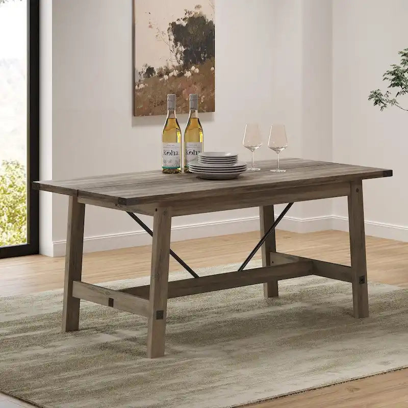 Tavolo da pranzo per 6 persone in stile rustico moderno per cucina