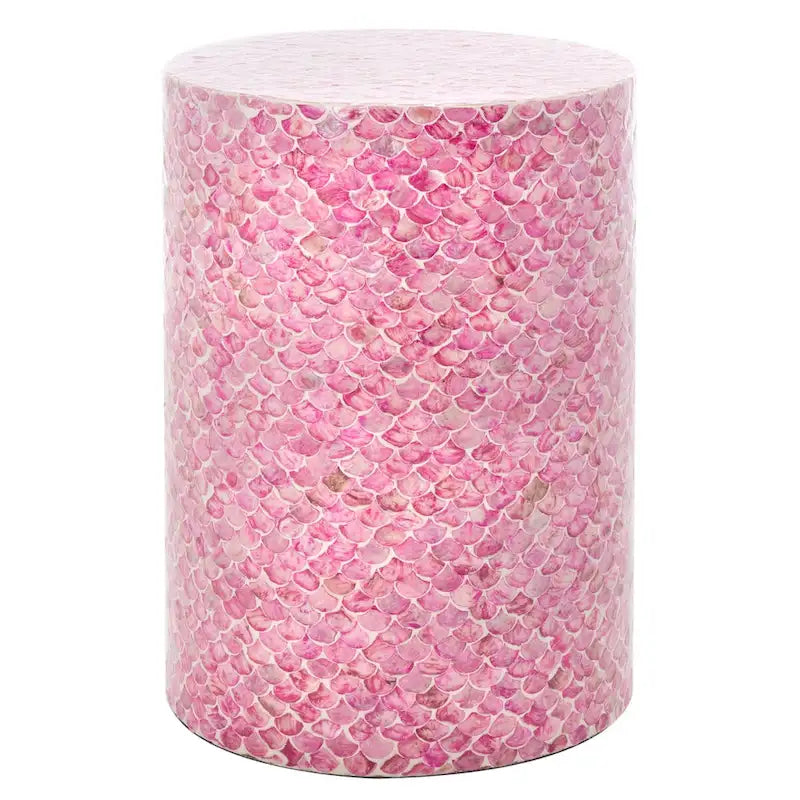 Tavolino d'appoggio rotondo Rilla rosa scuro - 13,8 L x 13,8 P x 19,7 A - 14Lx14Px20A