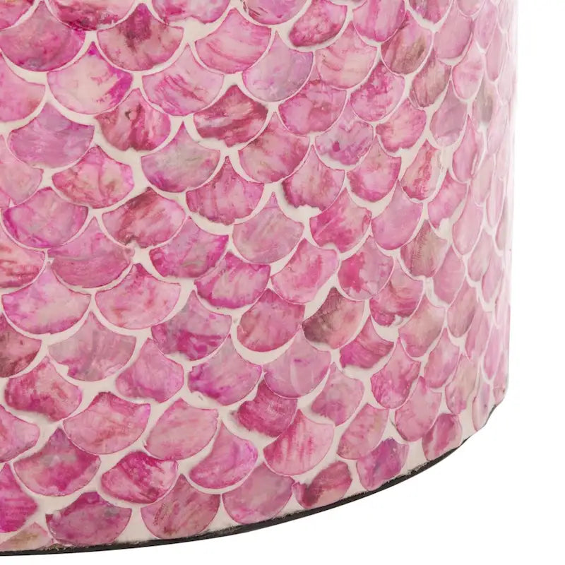 Tavolino d'appoggio rotondo Rilla rosa scuro - 13,8 L x 13,8 P x 19,7 A - 14Lx14Px20A