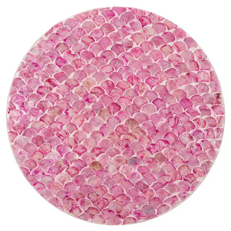 Tavolino d'appoggio rotondo Rilla rosa scuro - 13,8 L x 13,8 P x 19,7 A - 14Lx14Px20A