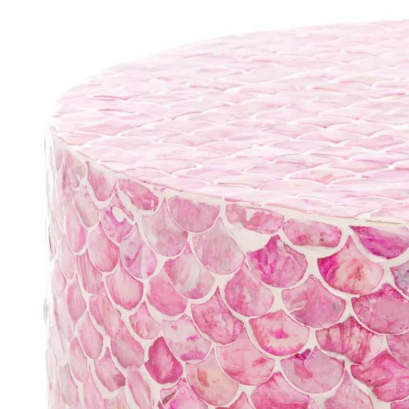 Tavolino d'appoggio rotondo Rilla rosa scuro - 13,8 L x 13,8 P x 19,7 A - 14Lx14Px20A