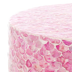 Tavolino d'appoggio rotondo Rilla rosa scuro - 13,8 L x 13,8 P x 19,7 A - 14Lx14Px20A