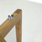 Tavolino rotondo in vetro Rachelle Mid-Century - 35,4 x 35,4 x 17,7 - 35Lx35Px18A