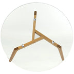 Tavolino rotondo in vetro Rachelle Mid-Century - 35,4 x 35,4 x 17,7 - 35Lx35Px18A
