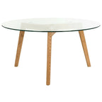 Tavolino rotondo in vetro Rachelle Mid-Century - 35,4 x 35,4 x 17,7 - 35Lx35Px18A
