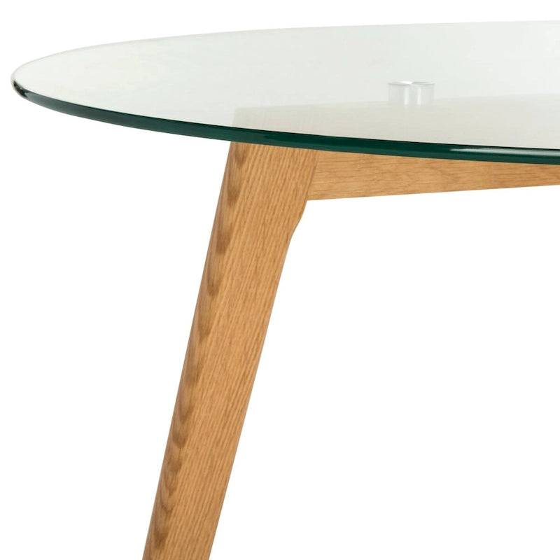 Tavolino rotondo in vetro Rachelle Mid-Century - 35,4 x 35,4 x 17,7 - 35Lx35Px18A