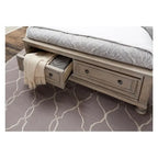 Piattaforma letto Donald Gray Modern Sleigh con contenitore