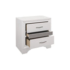 Letto a piattaforma imbottito in ecopelle moderna con contenitore Beatrice White